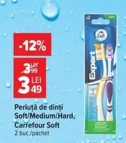 Carrefour Periuță de dinți Soft/Medium/Hard, Carrefour Soft Ofertă