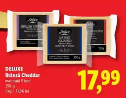 Lidl DELUXE Brânză Cheddar Ofertă