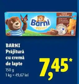 Lidl BARNI Prăjitură cu cremă de lapte Ofertă
