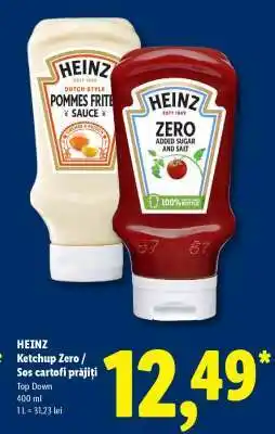 Lidl HEINZ Ketchup Zero / Sos cartofi prăjiți Ofertă