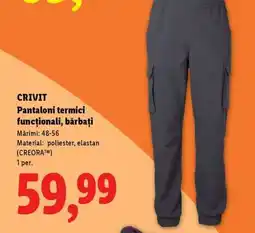 Lidl CRIVIT Pantaloni termici funcționali, bărbați Ofertă