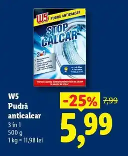 Lidl W5 Pudră anticalcar Ofertă