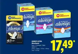 Lidl Always Ultra Absorbante Ofertă