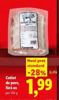 Lidl Cotlet de porc fără os Ofertă