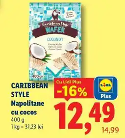 Lidl Caribbean Style Napolitane cu cocos Ofertă