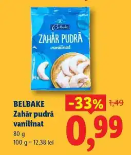 Lidl BELBAKE Zahăr pudră vanilinat Ofertă