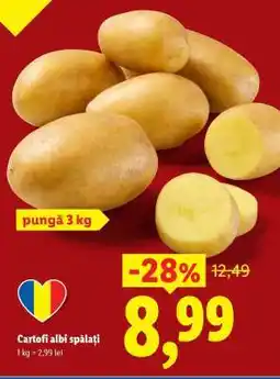 Lidl Cartofi albi, spălați Ofertă