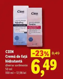 Lidl CIEN Cremă de față hidratantă Ofertă