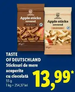 Lidl TASTE OF DEUTSCHLAND Apple sticks covered Ofertă