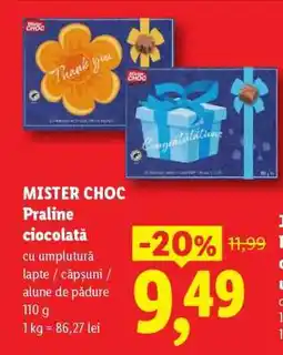 Lidl MISTER CHOC Praline ciocolată Ofertă