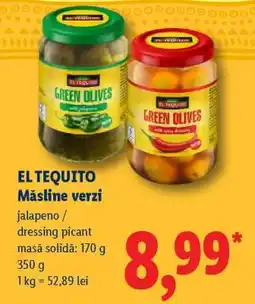 Lidl EL TEQUITO Măsline verzi Ofertă