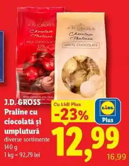 Lidl J.D. GROSS Praline cu ciocolată și umplutură Ofertă