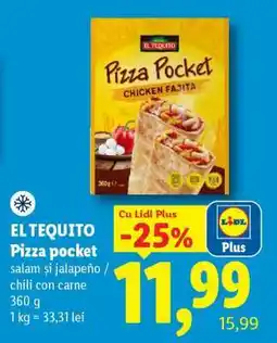 Lidl EL TEQUITO Pizza pocket Ofertă