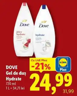 Lidl DOVE Gel de duș Hydrate Ofertă