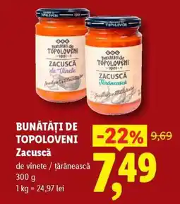 Lidl BUNĂTĂŢI DE TOPOLOVENI Zacuscă Ofertă