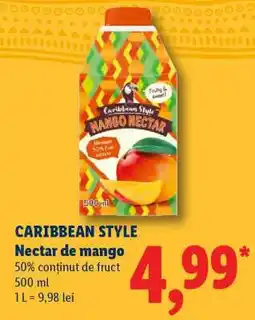 Lidl CARIBBEAN STYLE Nectar de mango Ofertă