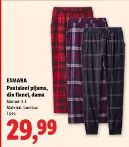 Lidl ESMARA Pantaloni pijama, din flanel, damă Ofertă