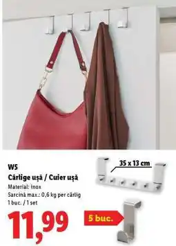 Lidl W5 Cârlige ușă / Cuier ușă Ofertă
