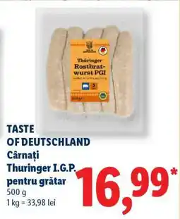 Lidl Cârnați Thuringer I.G.P. pentru grătar Ofertă