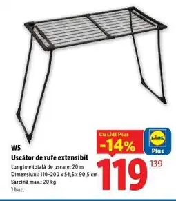 Lidl Uscător de rufe extensibil Ofertă