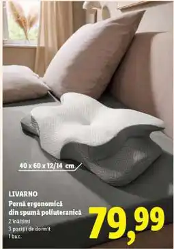 Lidl LIVARNO Pernă ergonomică din spumă poliuretanică Ofertă