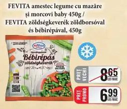 CBA Fevita amestec legume cu mazăre și morcovi baby Ofertă