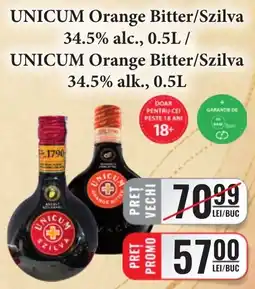CBA Unicum orange bitter/szilva Ofertă