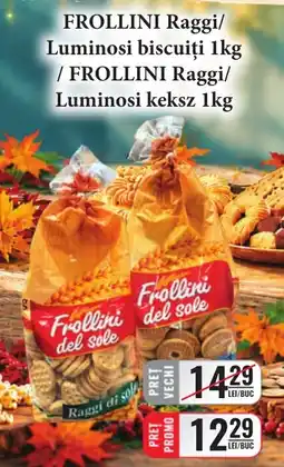 CBA Frollini Raggi/Luminosi biscuiți 1kg Ofertă