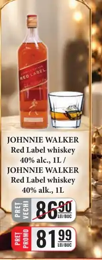 CBA Johnnie Walker red label whiskey Ofertă
