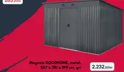 Brico Depôt Magazie Goodhome, metal, 267 x 310 x 199 cm, gri Ofertă