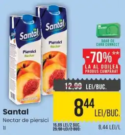 Mega Image Santal nectar de piersici Ofertă