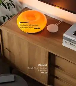 Ikea Varmblixt veioză/aplică led, portocaliu sticlă/rotund Ofertă