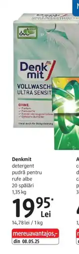 DM Denkmit detergent pudră pentru rufe albe Ofertă