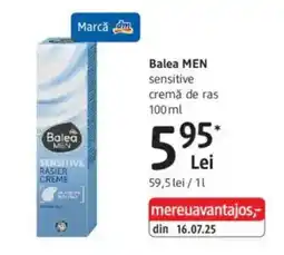 DM Balea men sensitive cremă de ras Ofertă