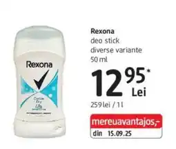 DM Rexona deo stick Ofertă