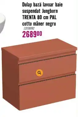 Hornbach Jungborn dulap bază lavoar baie suspendat TRENTA 80 cm PAL Ofertă