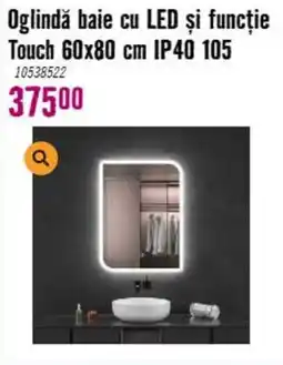 Hornbach Oglinda baie cu led si functie touch 60x80 cm ip40 105 Ofertă