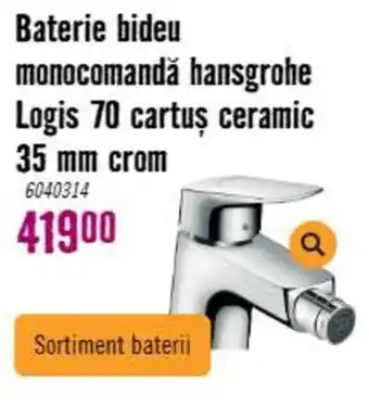 Hansgrohe baterie bideu monocomandă logis 70