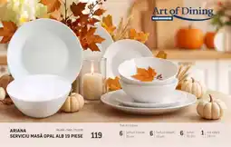 Selgros ARIANA SERVICIU MASĂ OPAL ALB 19 PIESE Ofertă