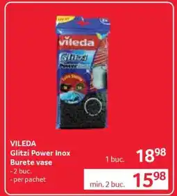 Selgros VILEDA Glitzi Power Inox Burete vase Ofertă