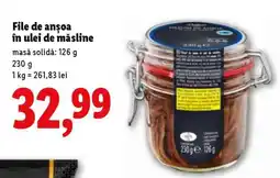 Lidl File de anșoa în ulei de măsline Ofertă