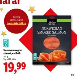 Lidl Somon norvegian afumat, cu fistic Ofertă