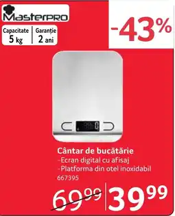 Selgros Masterpro cântar de bucătărie Ofertă