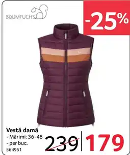 Selgros Baumfuchs vestă damă Ofertă