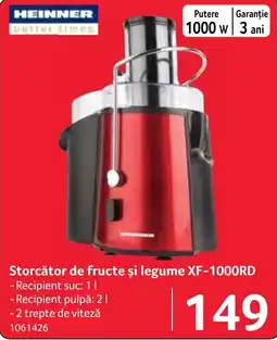 Selgros Heinner storcător de fructe și legume xf-1000rd Ofertă