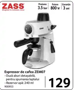 Selgros Zass espressor de cafea zem07 Ofertă