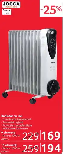 Selgros Jocca radiator cu ulei Ofertă
