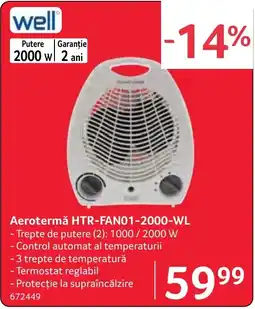 Selgros Well aeroterma htr-fan01-2000-wl Ofertă