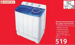 Selgros Vortex mașină semiautomată de spălat rufe vo1510 Ofertă