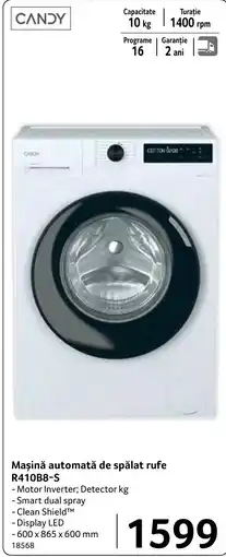 Selgros Candy mașină automată de spălat rufe R410B8-S Ofertă